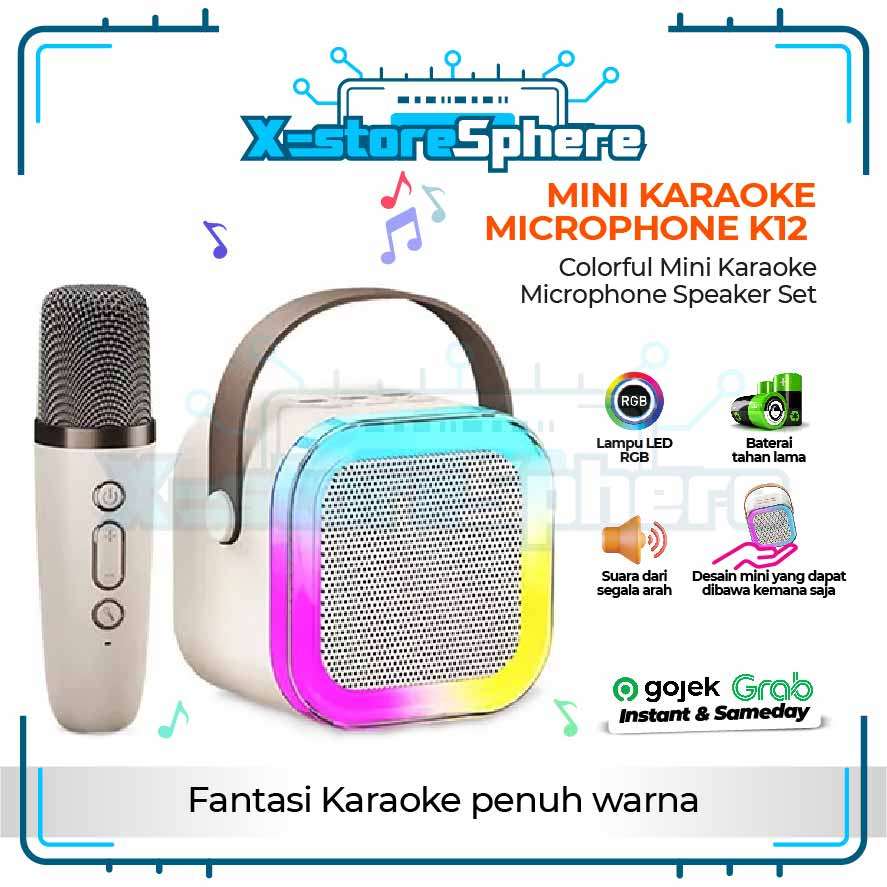 MINI KARAOKE K12 Colorful Mini Karaoke Microphone Speaker Set
