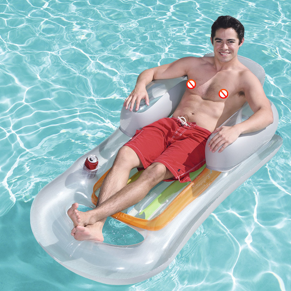 Water Hammock Swimming Pool Mattress Foldable Recliner Inflatable Floating Lounge Bed  Beach Sports 