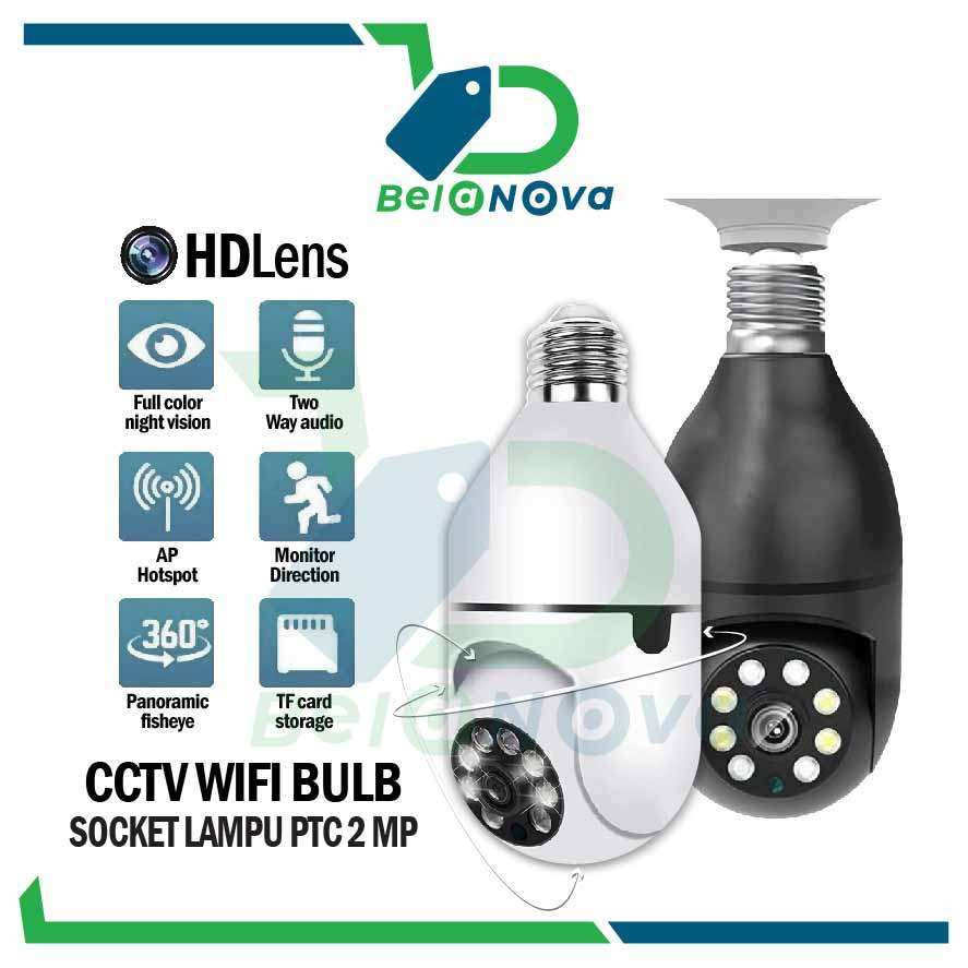 CCTV PTZ CAMERA WIFI Dome Model Lampu  CCTV - Dengan LED BOHLAM CCTV