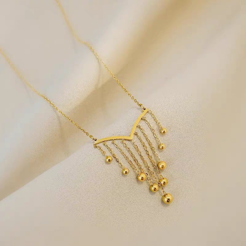 ARTZ kalung titanium rumbai besar Bahan Asli Titanium Anti Karat