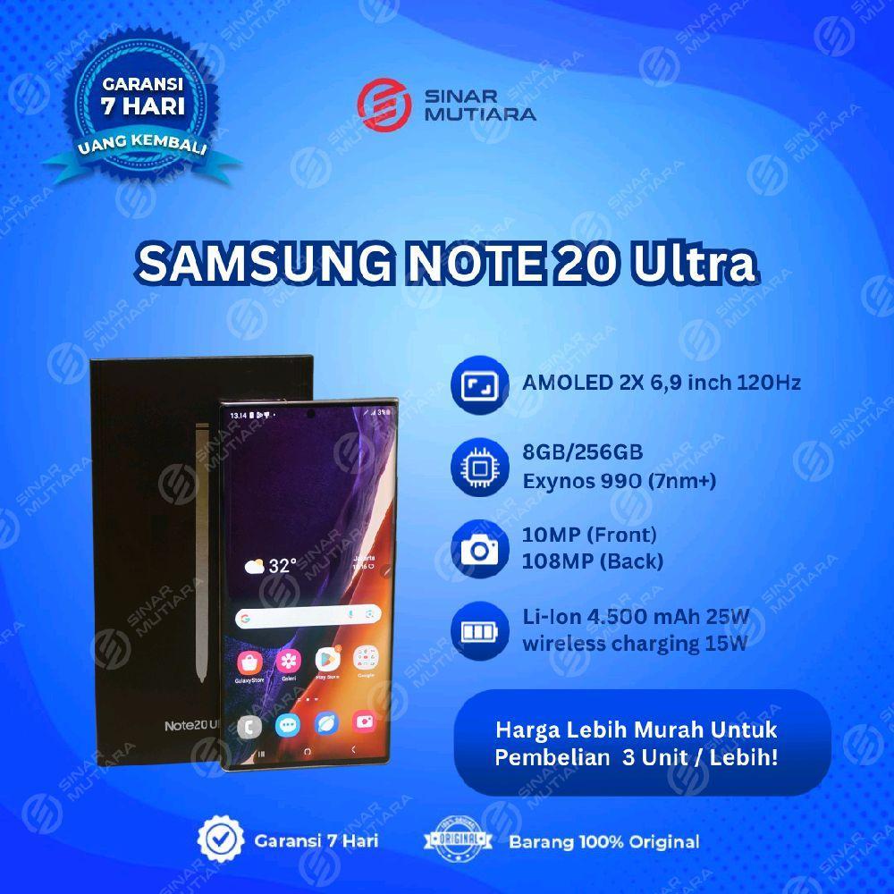 SAMSUNG NOTE 20 ULTRA 8/256 GB  HP SECOND ORIGINAL SINAR MUTIARA CELL