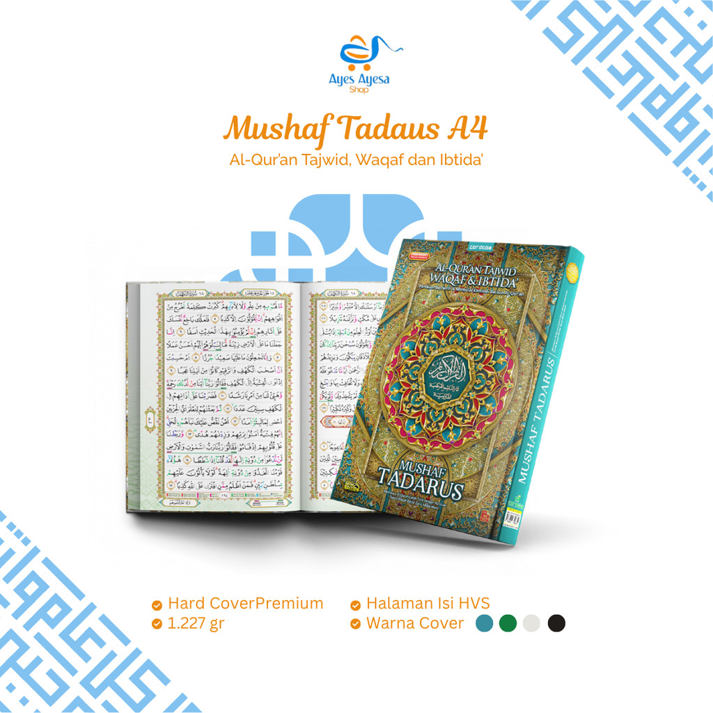 Al Qur'an Cordoba Tadarus Tajwid Waqaf dan Ibtida Ukuran Besar A5 Tanpa Terjemahan CORDOBA