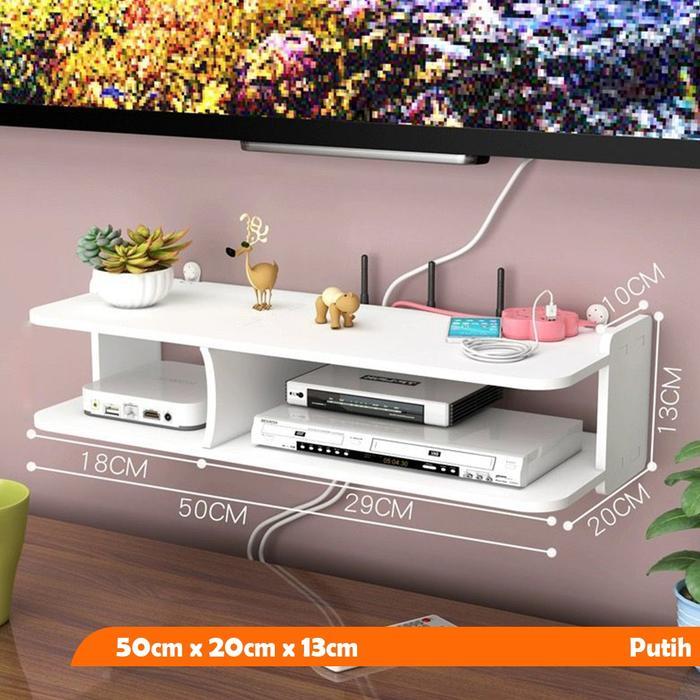 PROMO  JACKWEENIE-Rak Set-Top Kotak Dinding TV Ruang Tamu Bebas Pukulan Kotak Penyimpanan Router Hia