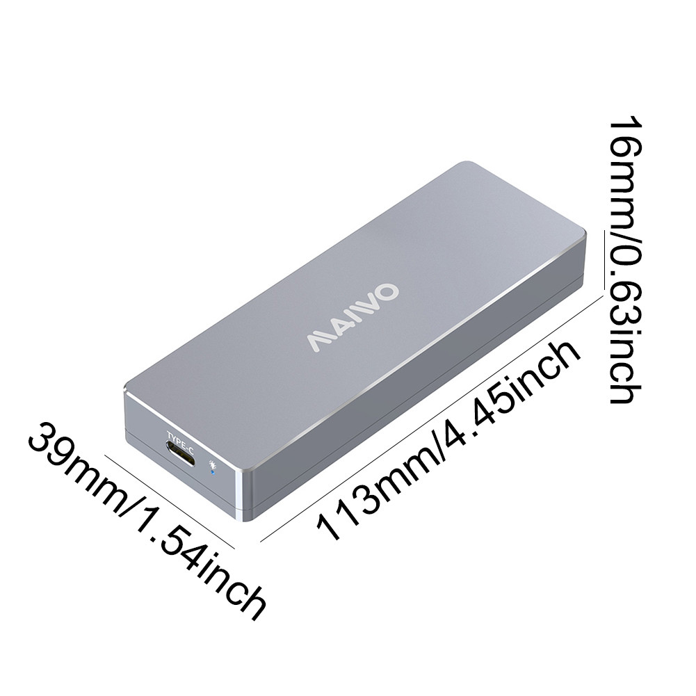 Portable Storage Enclosure USB32 GEN2x2 Max 20Gbps M2 Reader TypeC for Apple Flash AHCI 12+16 Pin SS