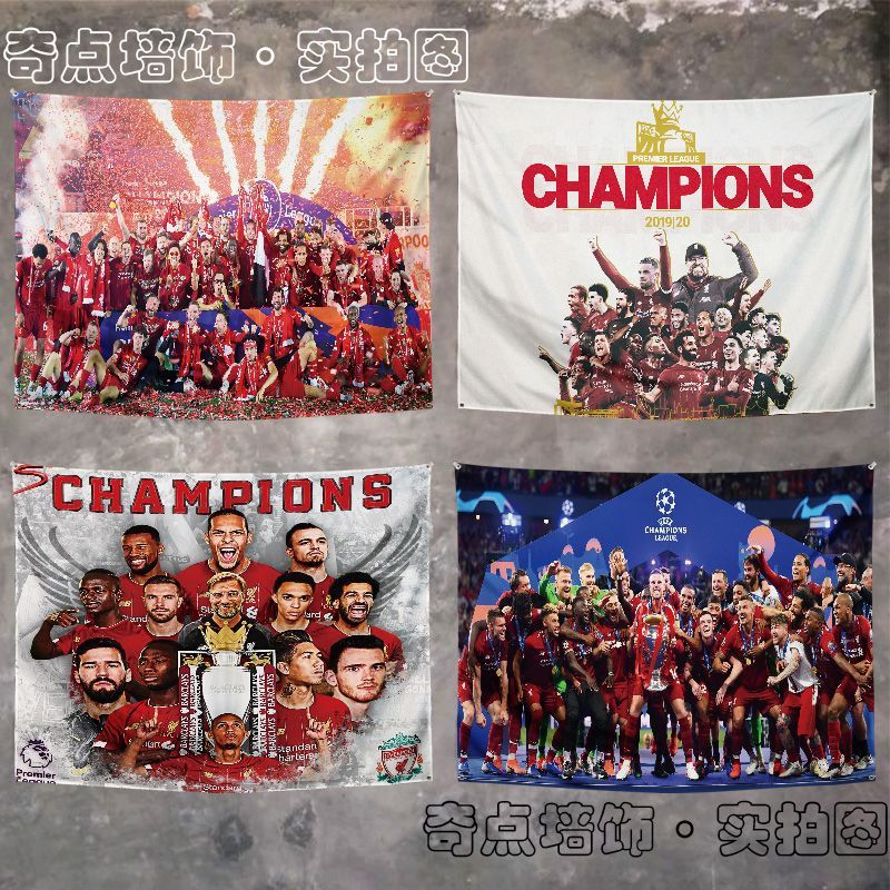Kain Gantung Sepak Bola Liverpool ins Kain Latar Belakang Klub Asrama Dekorasi Dinding Kamar Tidur K