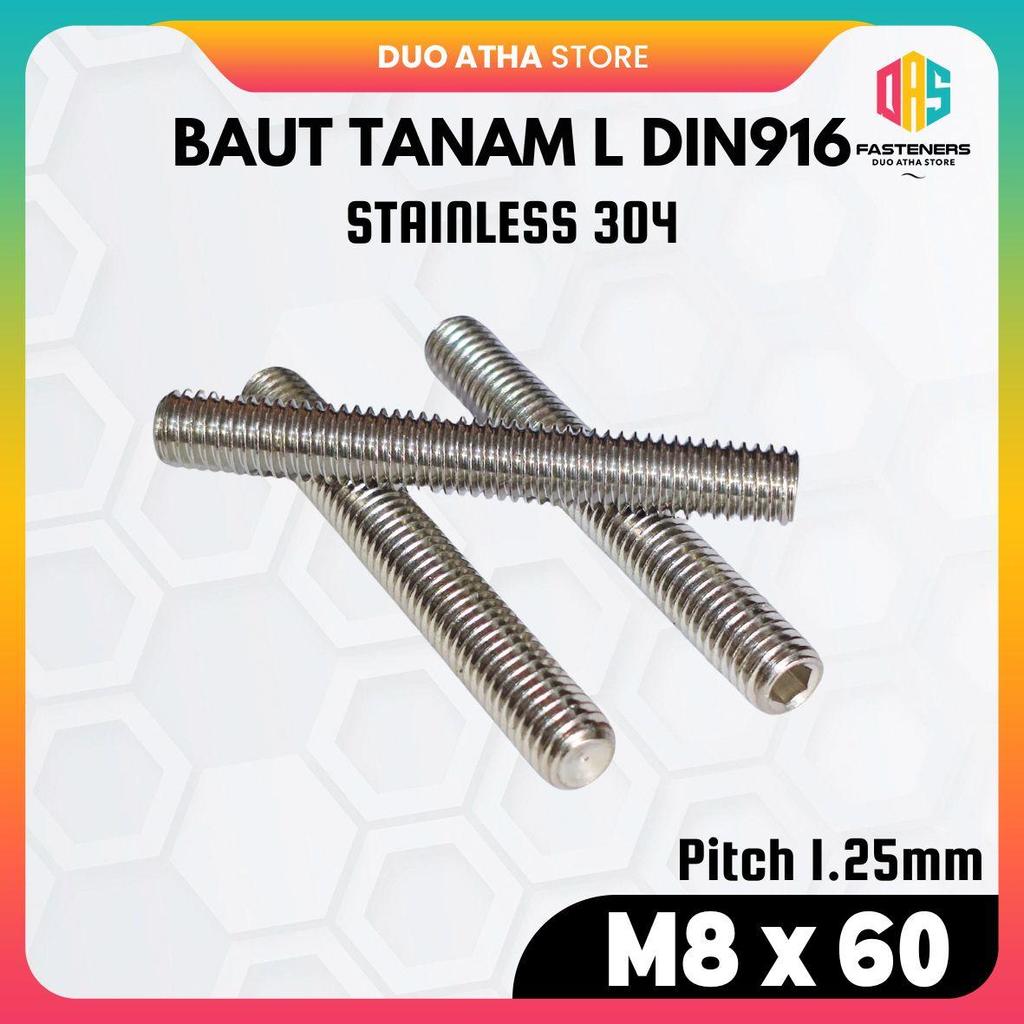 Baut Tanam L M8 x 60 / L-Set Socket M8x60 Stainless SS304
