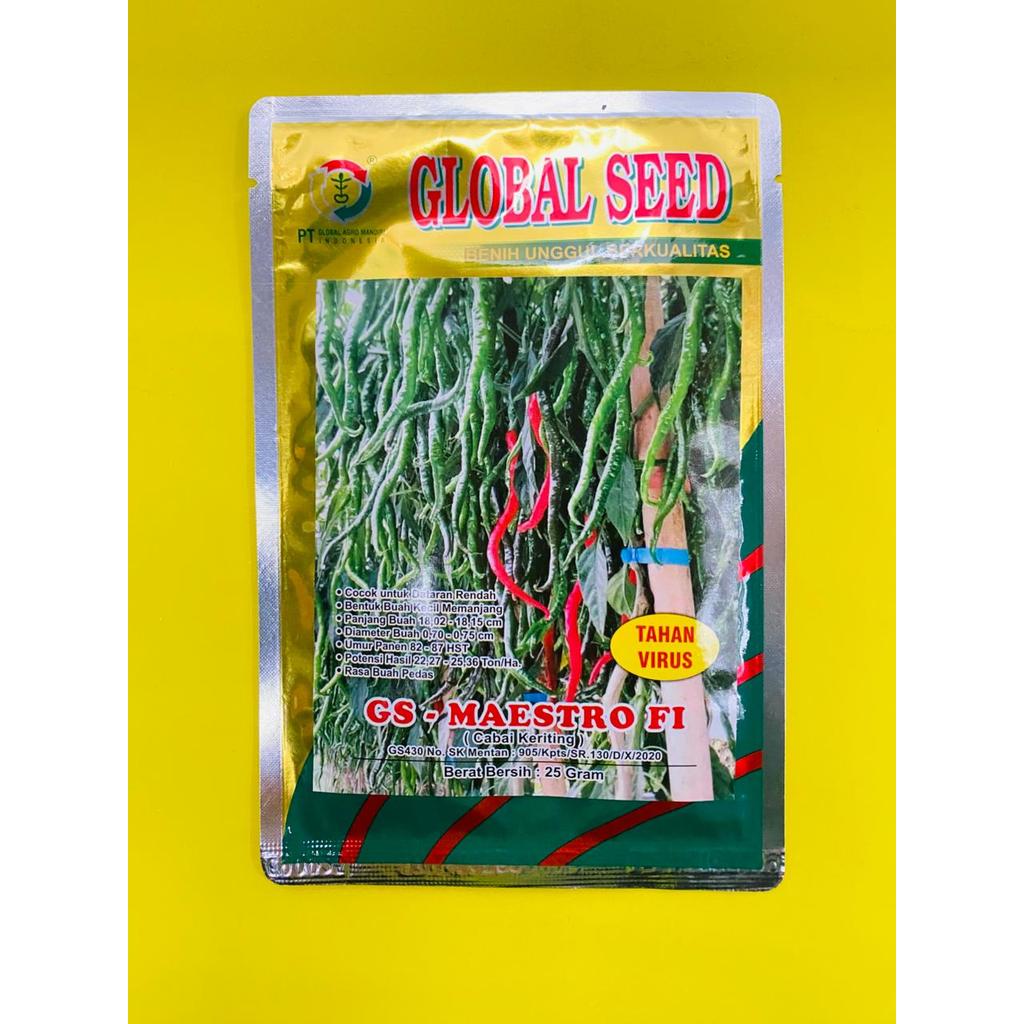 Benih Cabe Keriting Sumatera Tahan Virus GS MAESTRO isi 25gr dr Global Seed