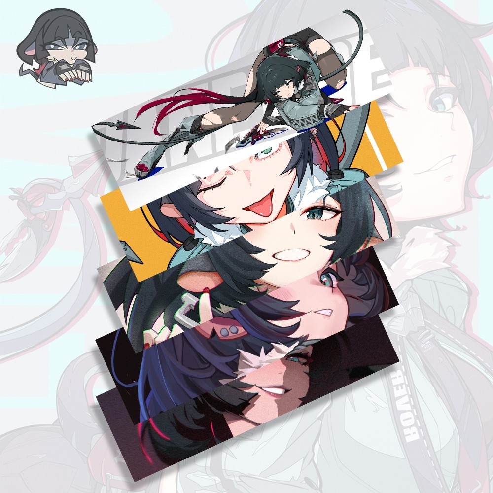 Stiker Slap Jane Doe Zenless Zone Zero - Sticker Vinyl Waterproof - Sticker Anime Slap Jane Doe