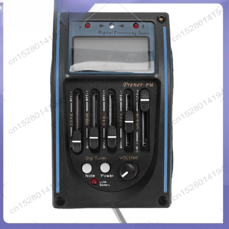 ABDH 4X 5 Bands Acoustic Guitar Pickup EQ Preamp LCD Tuner Equalizer With Mic LC5