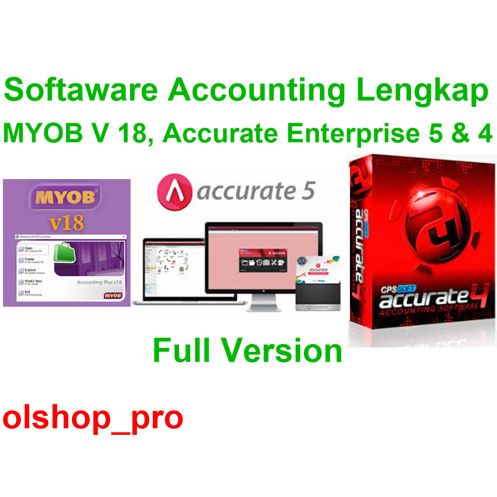 Software MYOB Accounting V 18 & Accurate Enterprise 5,4
