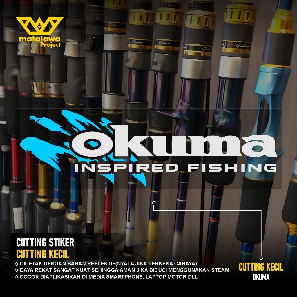 STIKER CUTTING RELIX NUSANTARA OKUMA SHIMANO DAIWA OXYGEN Stiker Brand Pancing Mancing 02