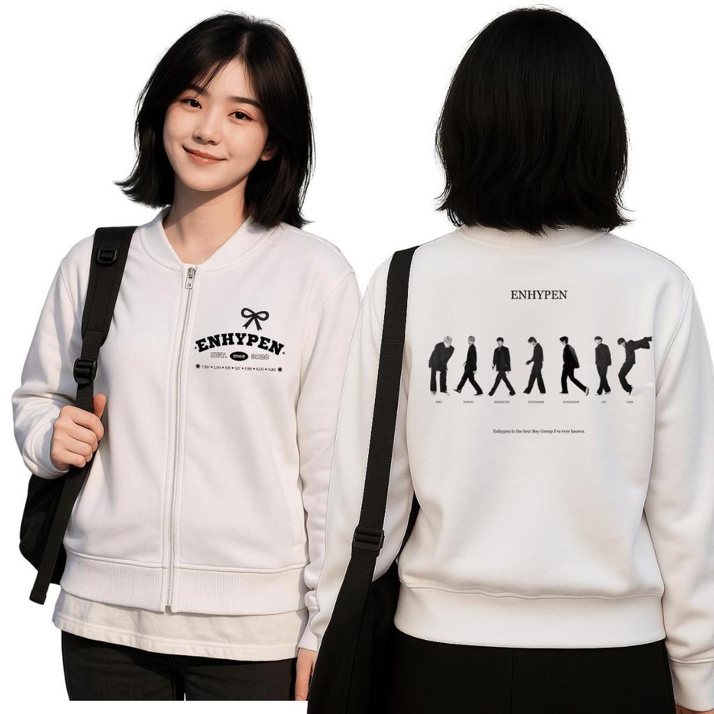 ( BISA CUSTOM ) Jaket BOMBER enhypen Exslusive DESAIN Di Kpop addict Promo new arrival JAKET BOMBER 