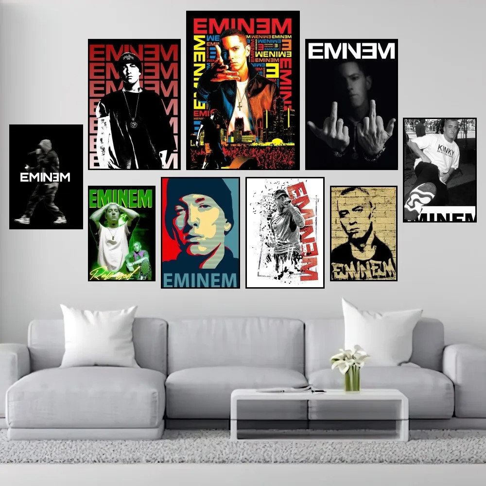Poster Kayu 30x40 Rapper Eminem walldecor poster Dinding Dekorasi Kamar cowok estetik pajangan