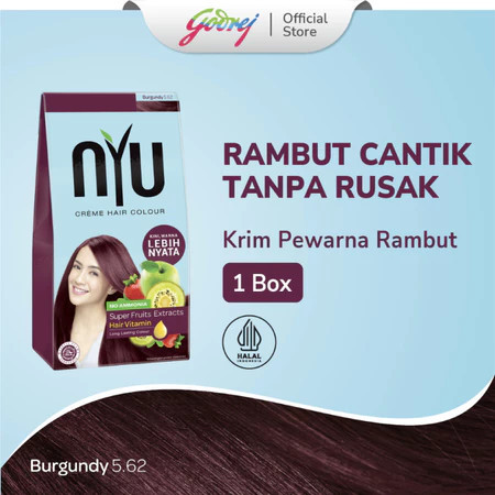 NYU Creme Hair Colour Burgundy - Pewarna Rambut