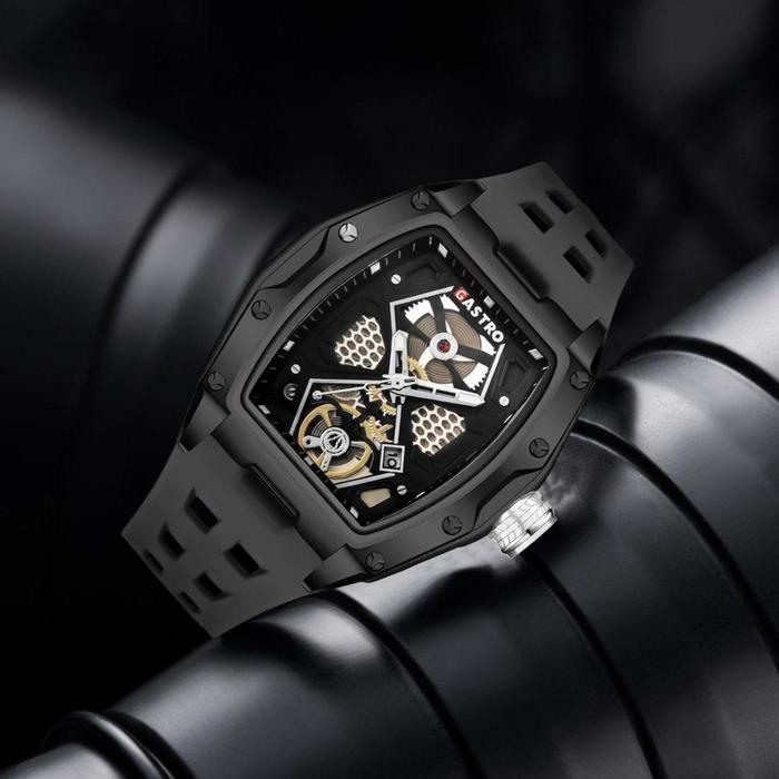 Fits Style Gastro Jam Tangan Pria Sport D30 RM 4 Rubber Water Resistant 3 ATM Watches Waterproof - A