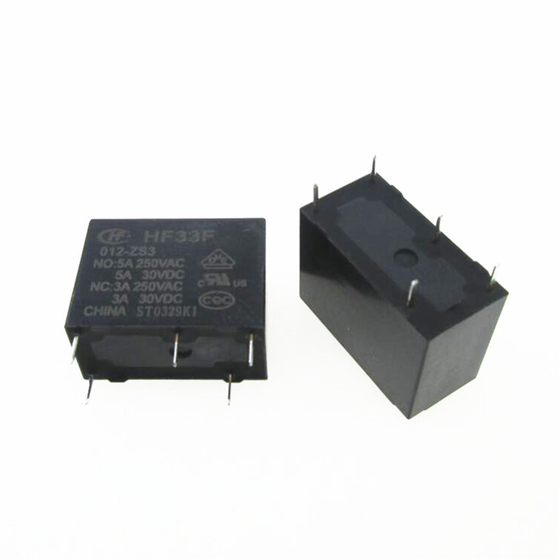 NEW 12V relay HF33F012ZS3 JZC33F012ZS3 HF33F 012ZS3 JZC33F 012ZS3 12VDC DC12V 12V relay 3A 250VAC 5P