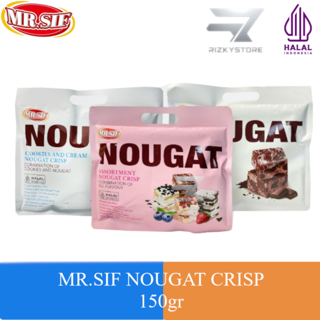 MR SIF Nougat 150gr Nougat Chocolate, Cookies N Cream, Assorted