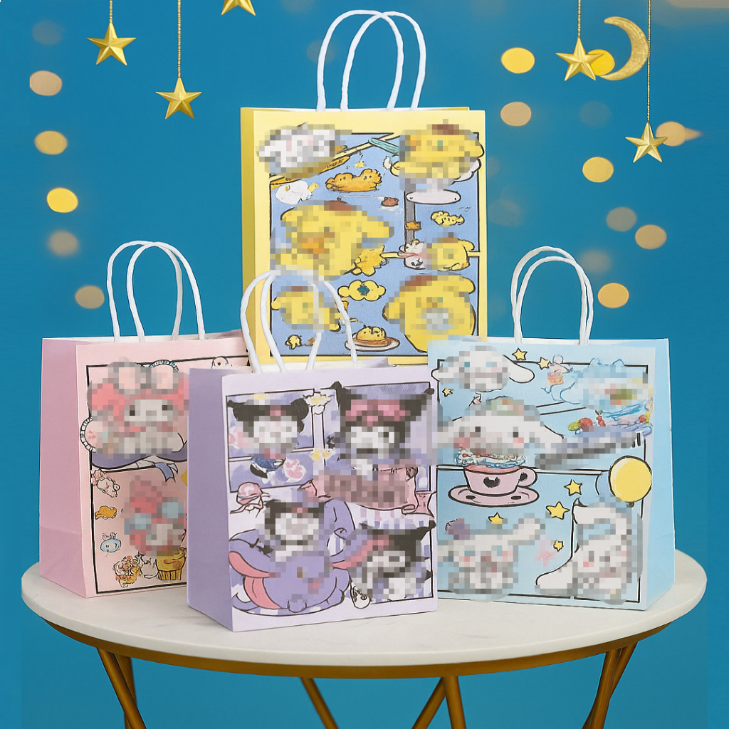 6661 Paper Bag / Tas Souvenir Ulang Tahun / Kantong Kertas / Tas Kado Lucu /  Paper Bag Karakter Luc