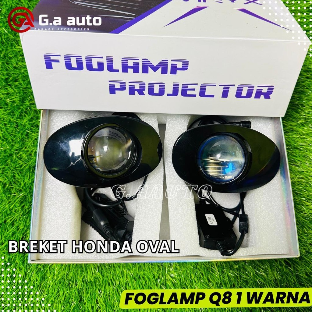 Foglamp 2 inch Sudah Terpasang Devil Foglamp Vinyx Q8 Breket Oval 2 Inch 1 Warna 3 Warna LED BiLED L