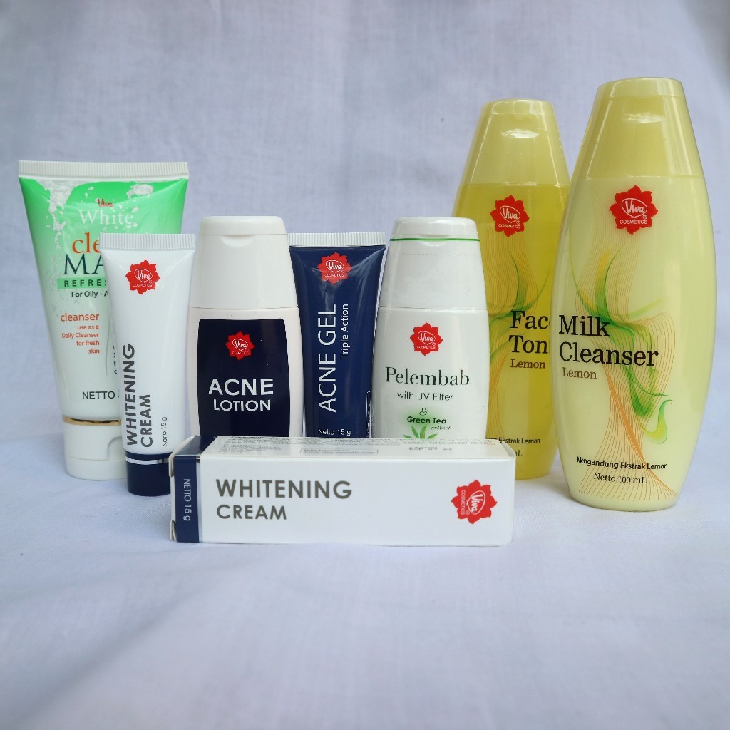 Paket Viva Glowing Jerawat Berminyak Oily Acne / Flek Hitam Kusam Dark Spot Anti Aging Normal