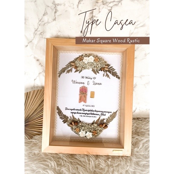 MAHAR RUSTIC/MAHAR PERNIKAHAN/MAHAR FRAME KAYU/MAHAR MURAH/ MAHAR EDELWEIS/MAHAR UANG/MAHAR EMAS