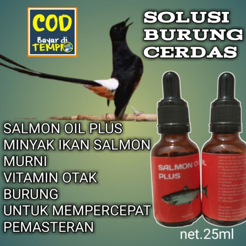 VITAMIN BURUNG MURAI BATU/VITAMIN OTAK BURUNG/MINYAK IKAN SALMON MURNI/SALMON OIL PLUS