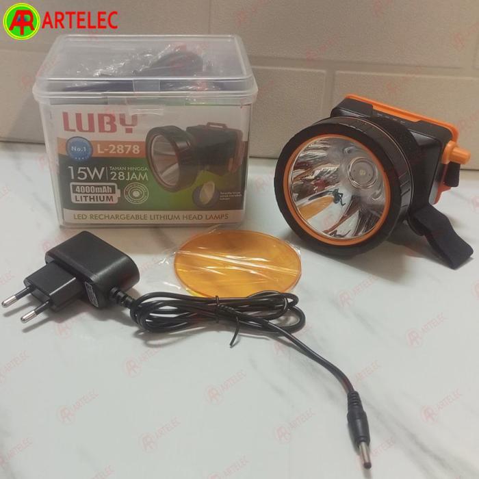 Senter Kepala Luby L-2878 15w Dimmer HeadLight