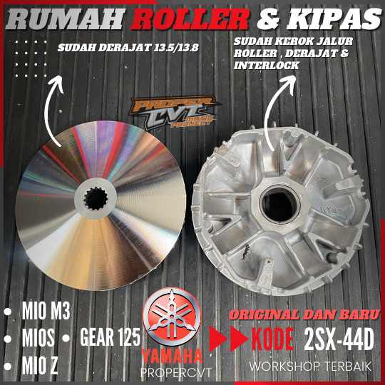SOLAROIS  RUMAH ROLLER MIO M3 KIPAS MIO M3 CUSTOM RACING RUMAH ROLLER CUSTOM PULLY Pulley Custom MIO