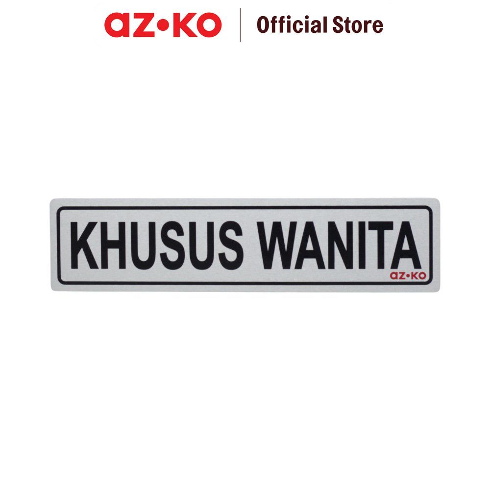 AZKO 4.5x19.5 cm Stiker Anodized Sign Khusus Wanita Sticker Penanda Label Pintu Emblem Dekoratif Sig