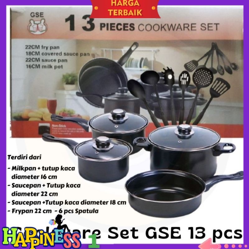 COOKWARE SET GSE 13 PIECES PANCI SET -HAPPINESS