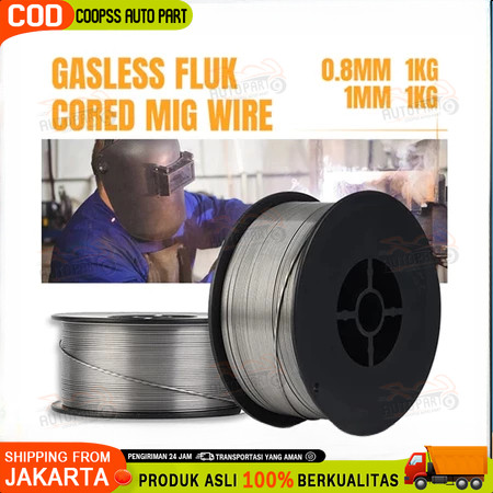 NEW Kawat Las Mig 0.8mm/1.0mm 1kg Argon Alumunium Aluminium Alloy Welding Wire tanpa gas CO2 Flux Co