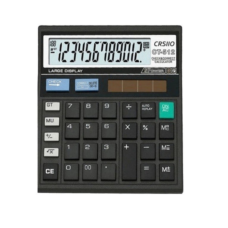 KALKULATOR JUMBO BESAR 12 DIGIT check calculator ct 512 dagang besar   668