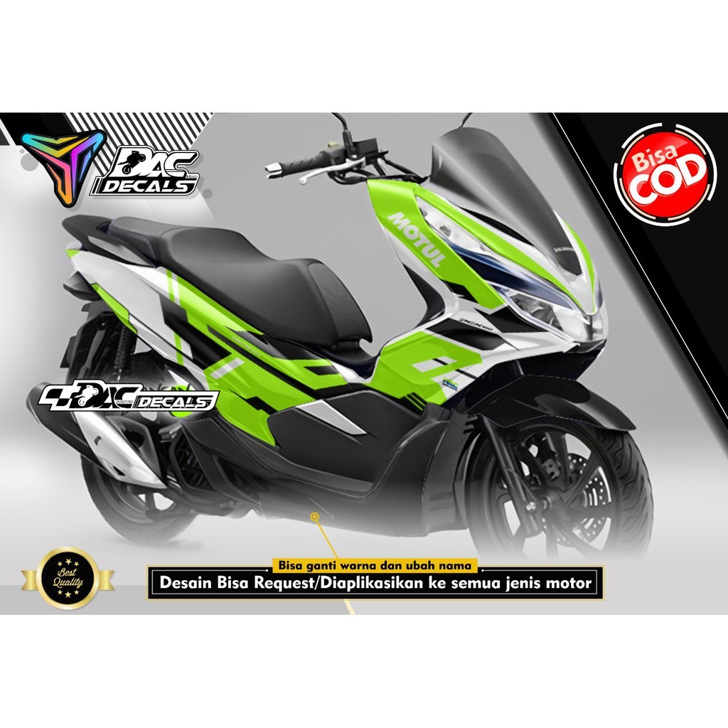 Sticker decal full body Honda PCX Putih Hijau