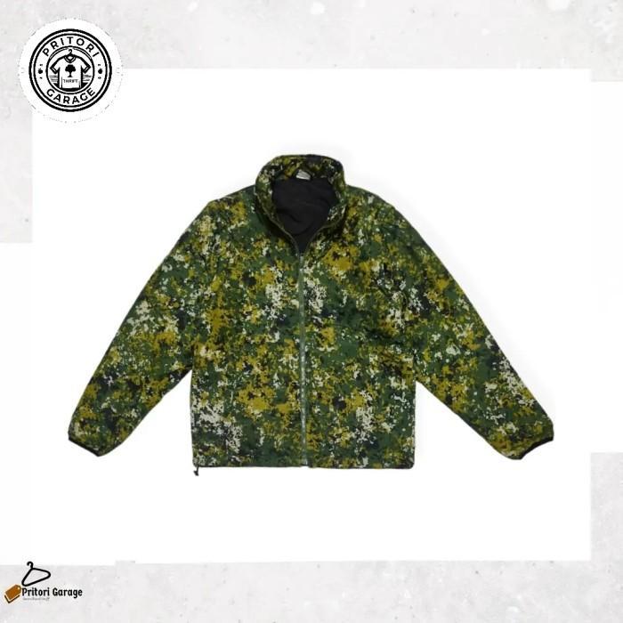 Outdoor Windbreaker Puffer Vest 2in1 Jacket 43M Army Green Color Vintage M