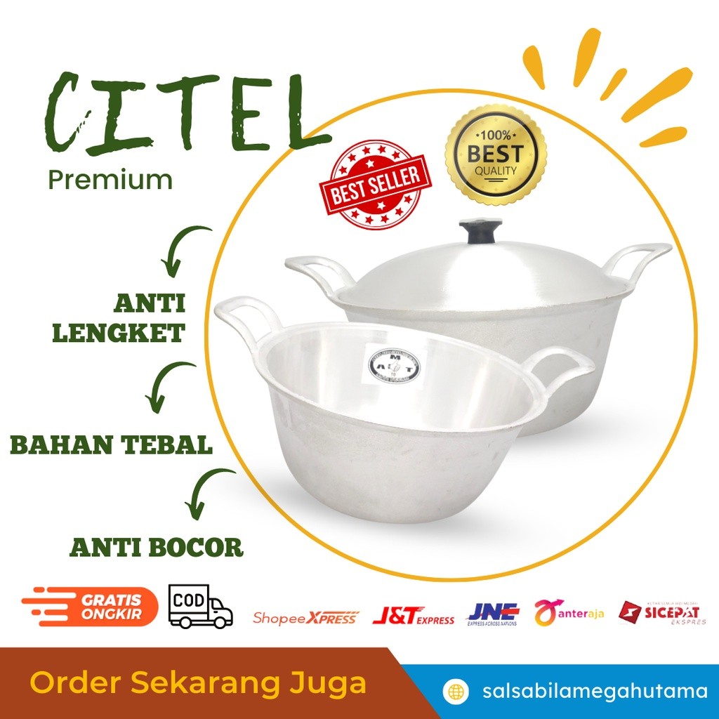CTL14 - citel panci katel / citel wajan katel - Citel No 10 12 14 16 panci katel tradisional anti pe