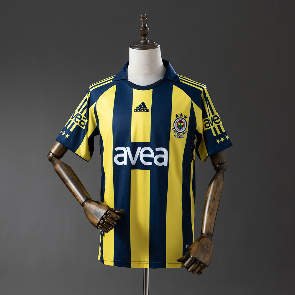 Jersey Fenerbahce 08/09 Home Retro T shirt pria