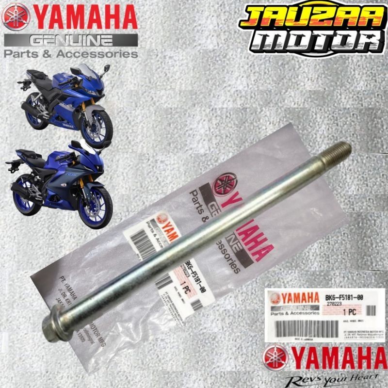 Axle Wheel AS RODA DEPAN Wr 155 Wr155 R15 VVA V3 R15 V4 R15M BK6 BK6-F5181-00 ORIGINAL YAMAHA