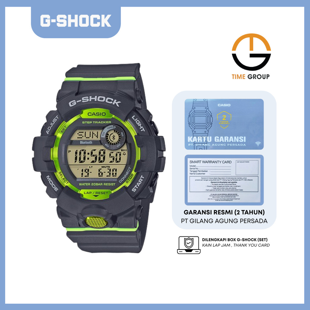 JAM TANGAN PRIA CASIO GSHOCK GBD800-8DR GBD-800-8 DIGITAL RESIN STRAP ORIGINAL