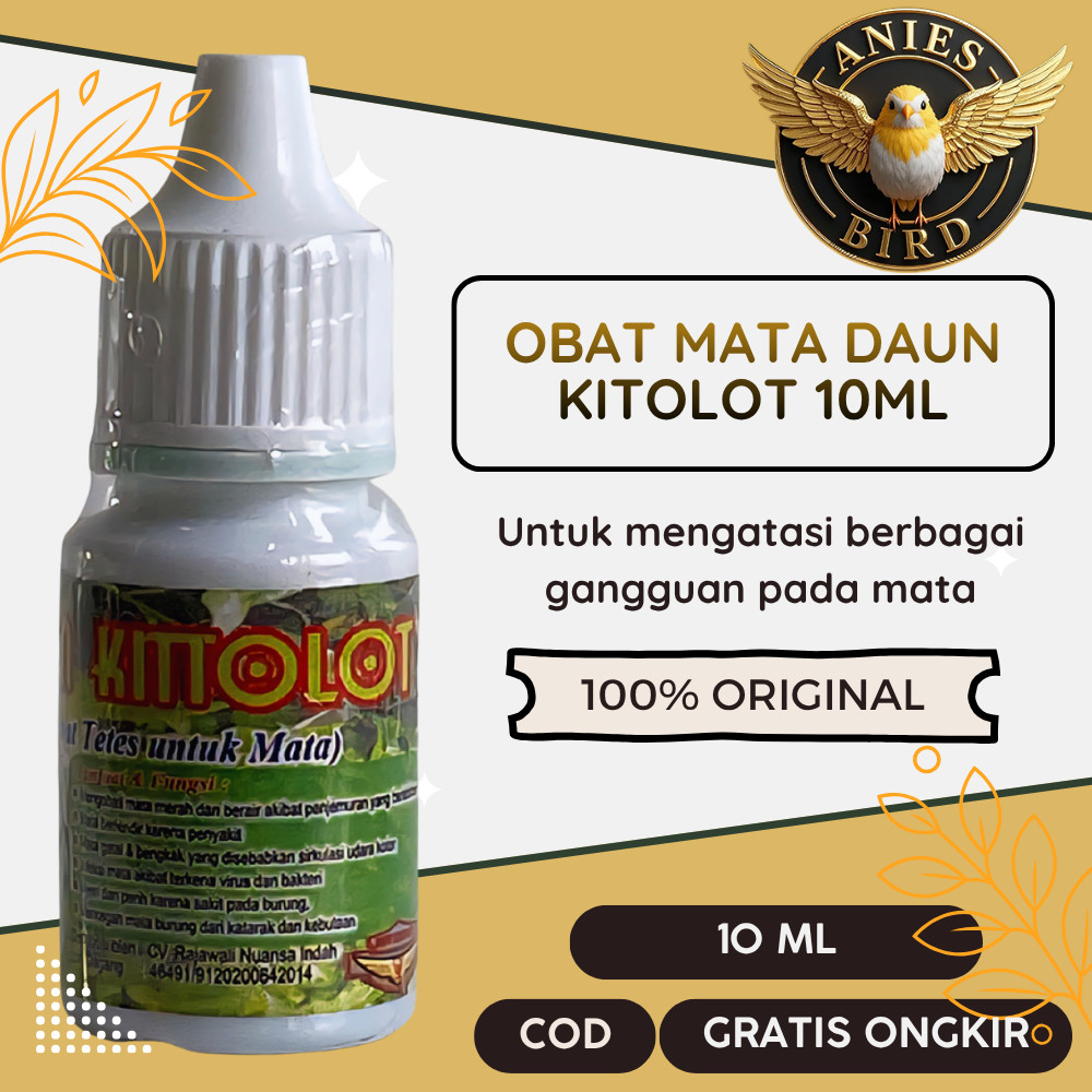 Daun Kitolot 10ml Obat Tetes Mata Burung Mengobati Mata Snot Berair Iritasi Katarak