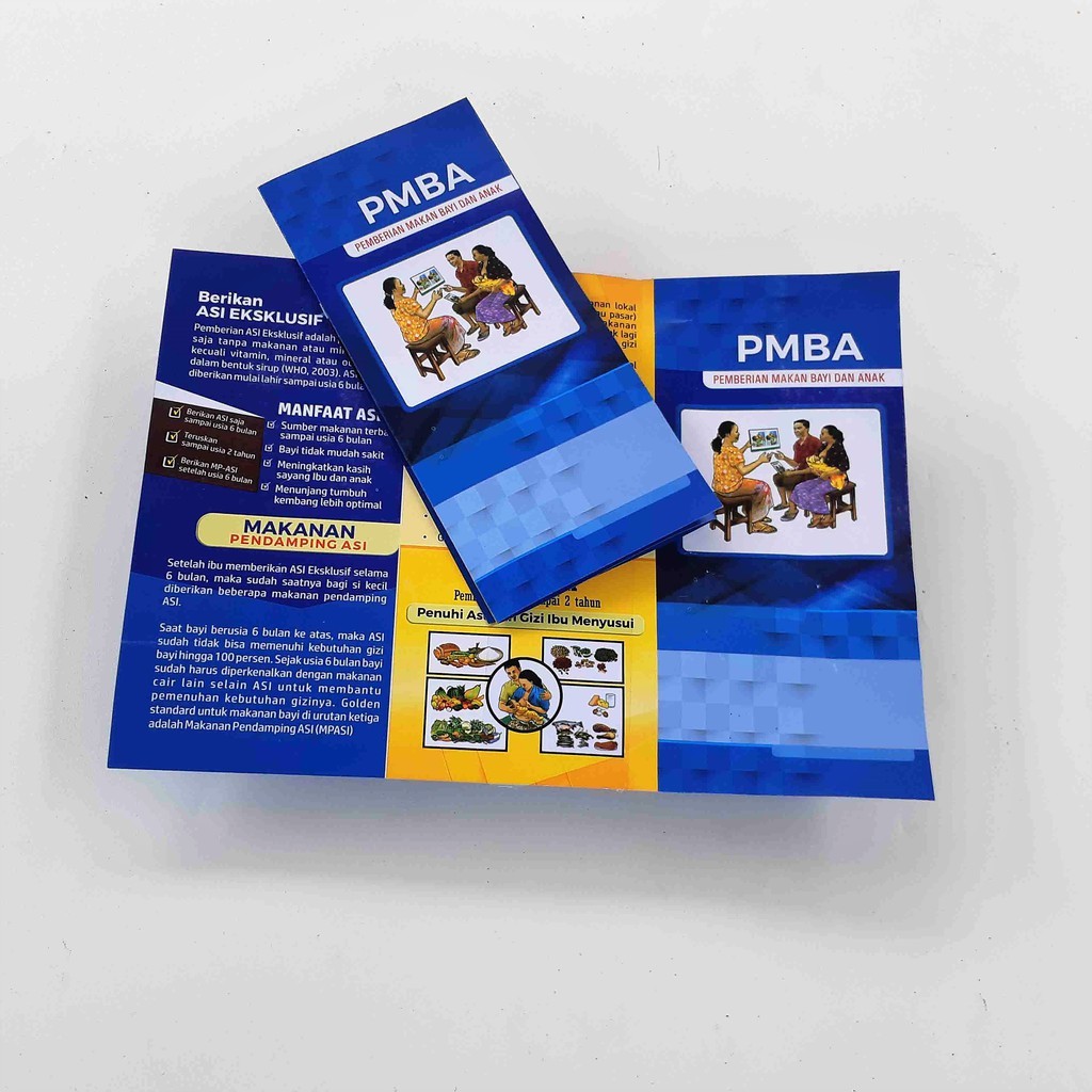 Leaflet / Brosur Pemberian Makanan Bayi dan Anak, Makanan Sehat Balita, PMBA