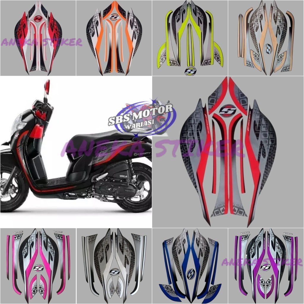 STRIPING STICKER DECAL HONDA SCOOPY SPORTY 2019 FULL SET