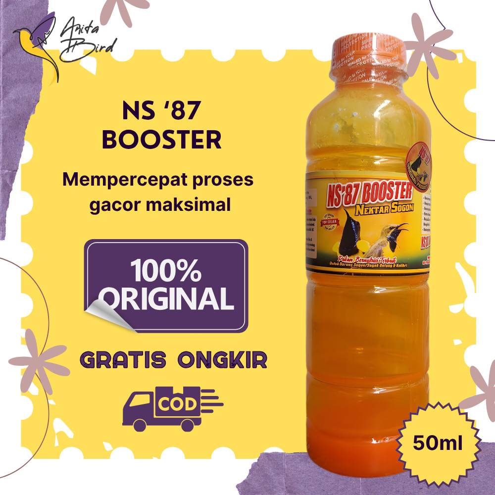 NS 87 Booster Nektar Sogon 50ml Pakan Kolibri Pleci Gacor Max Birahi Ngerol Nembak Volume Kristal