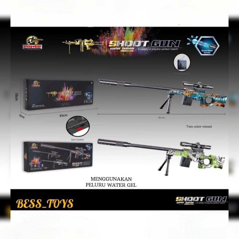 PRANADA Mainan Anak Tembakan Peluru Water Gel 8119  Mainan Tembakan Shoot Gun