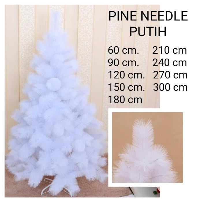 Promo [ 210cm 240cm 270cm 300cm ] Pohon Pine Needle Jumbo Putih Salju Christmas Tree Pohon Natal 3 m