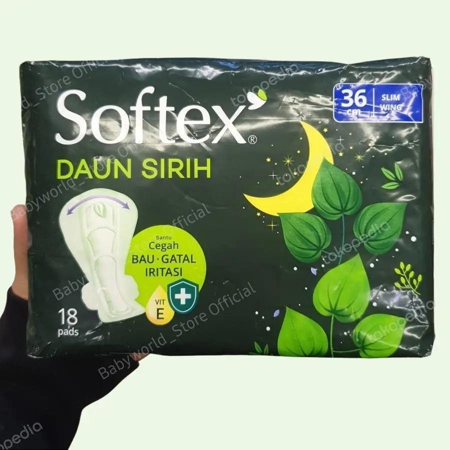 Softex Daun Sirih Slim Wing Pembalut Wanita 36cm ( isi 18 )