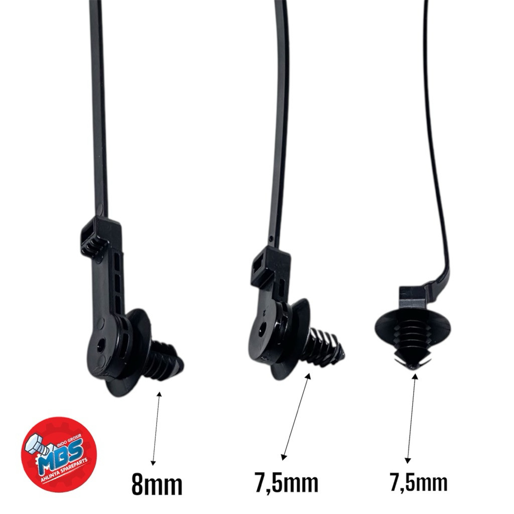 Klip Insulock Kabel Ties Ke Body Lubang 7,5mm 8mm klip kabelfendr mototor mobil