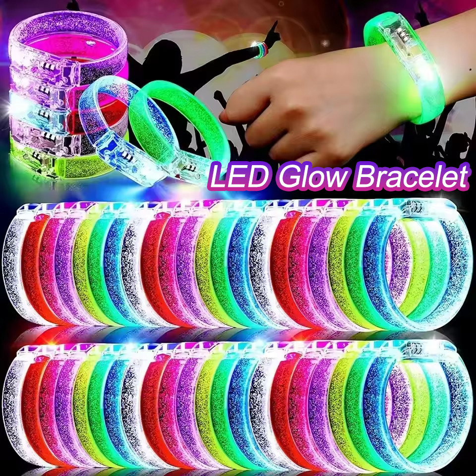 YMJR Gelang LED Neon Gelang Bercahaya Gelang Festival Musik Livehouse Mainan Gelang Akrilik