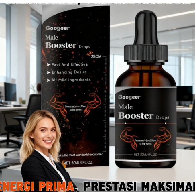 Googeer Men's Energy Drops 30 ml - Tetes Energi Pria dengan Ekstrak Herbal Cina, Gluconolactone & Vi