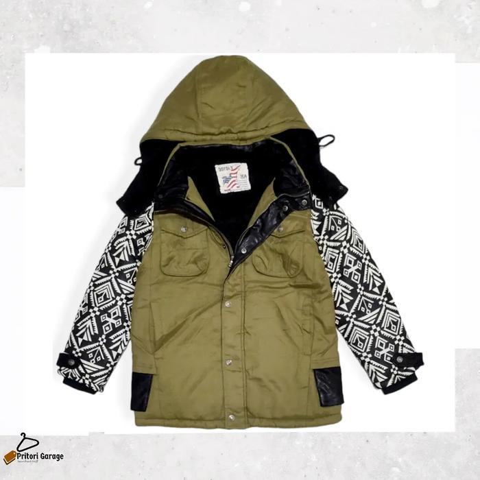 Windbreaker Canvas Leather Tribal Hoodie Outdoor Jacket Dotoyl USA