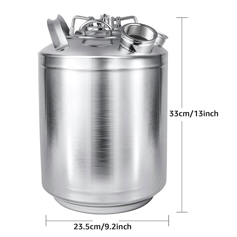 10L Cleaning Keg Stainless Steel Beer Line Cleaning Kit 2 Way Cleaning Keg For ADGS Spear